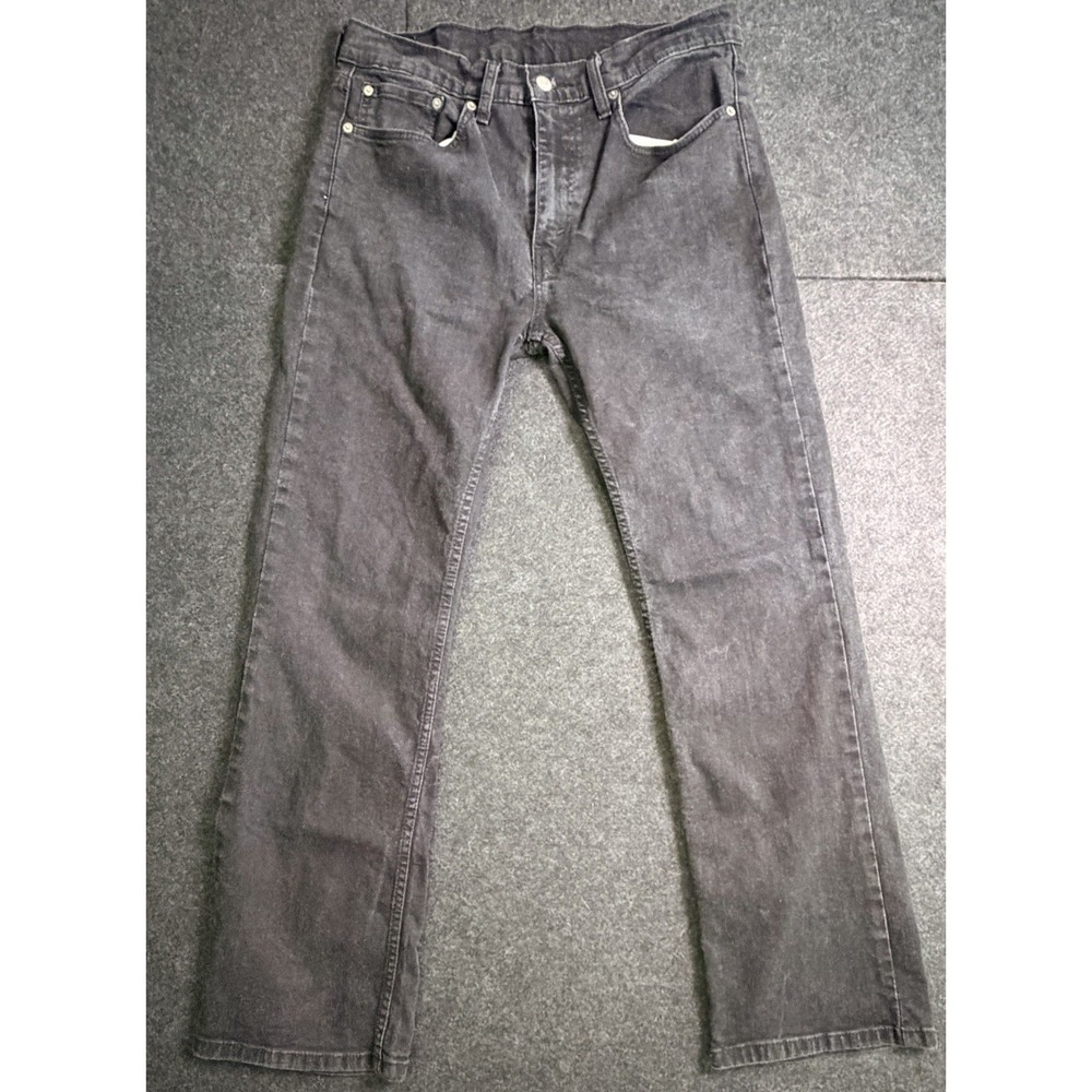 Mens Levis 527 Jeans 34x32 ( Fits 34x30 ) Black Western Boot Cut Cowboy